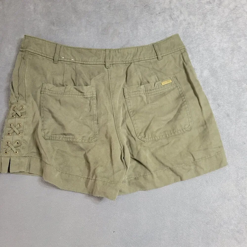 WHITE HOUSE BLACK MARKET SHORTS Women 8 GREEN LYOCELL POCKET CASUAL WEAR WHBM 5